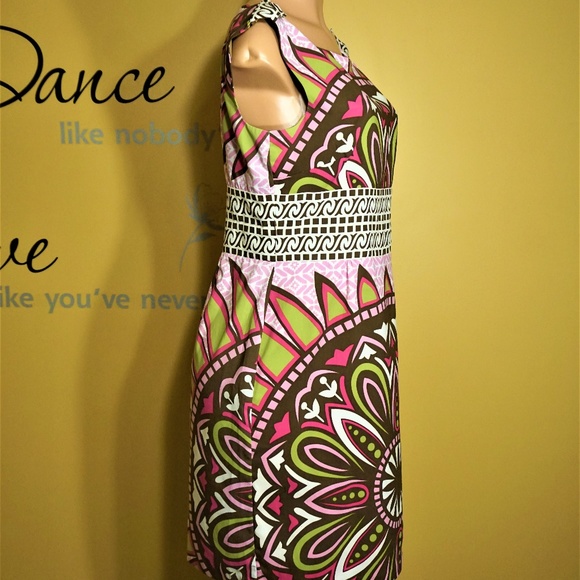 NICOLE MILLER Flower Print Dress Size 12 - Picture 3 of 8